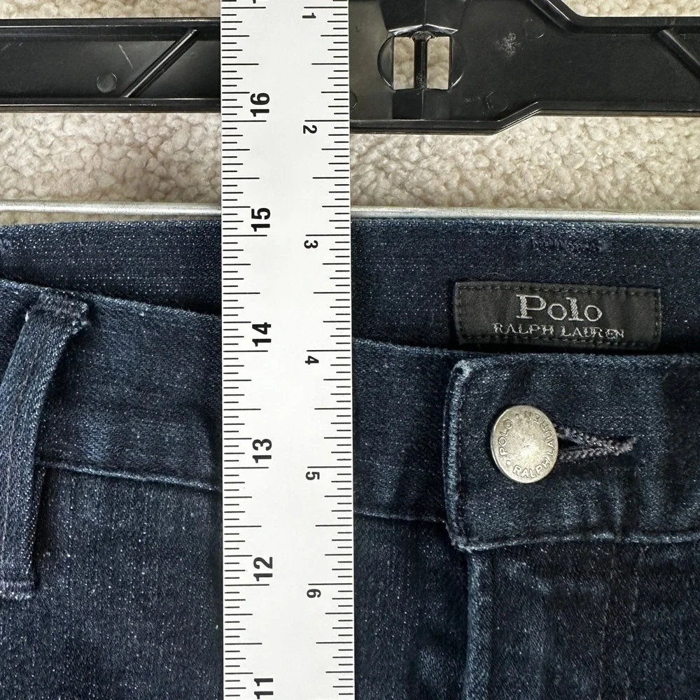 Polo Ralph Lauren Straight Fit Jeans Mens 42x32 Dark Indigo Blue Classic Denim